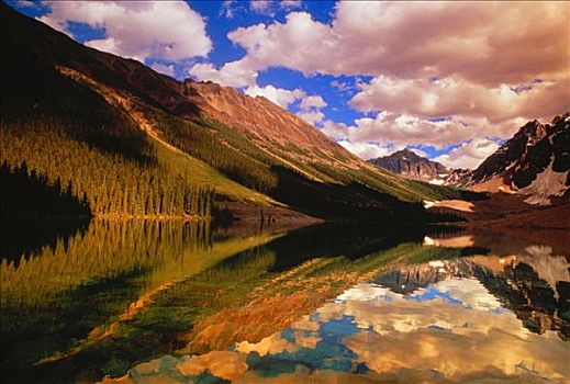 湖,班芙国家公园,艾伯塔省,加拿大