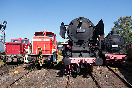 老,柴油机车,火车头,列车,博物馆,达姆施塔特,德国,欧洲