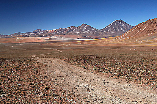智利,小路,泻湖,火山