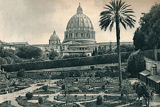 花园,梵蒂冈,圆顶,圣彼得大教堂,罗马,意大利,艺术家