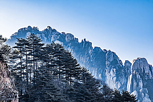 安徽省黄山市黄山风景区天都峰自然景观