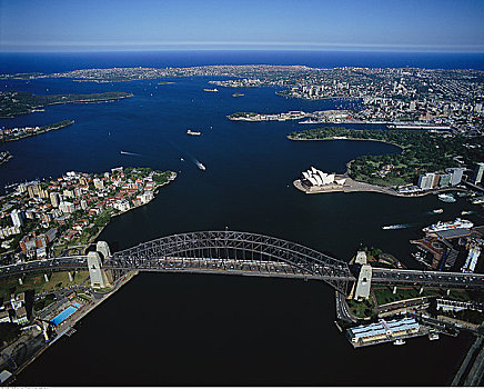 航拍,城市,港口,悉尼,澳大利亚