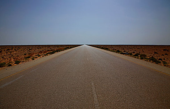 道路,伸展,室外,地平线,利比亚