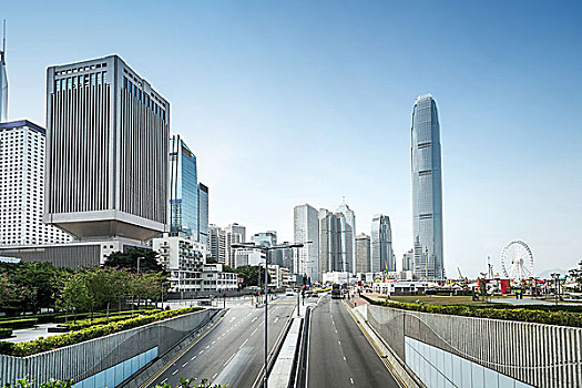 交通,建筑,现代,城市,香港,白天