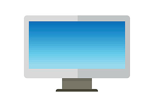 蓝色,电脑显示器,公寓,空,显示屏,液晶显示屏,电视,显示器,电视屏幕,机智,矢量,隔绝,物体,白色背景,背景,插画