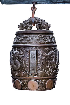 清朝康熙铜鎏龙纹浮雕蕤宾金编钟
