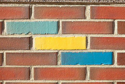 色彩,砖,砖墙,德国,欧洲