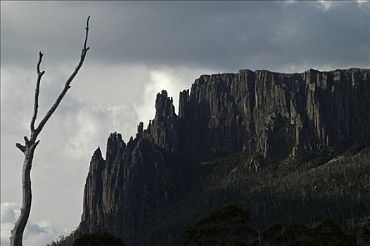 山,风景,奥弗兰,摇篮山,国家公园,塔斯马尼亚,澳大利亚
