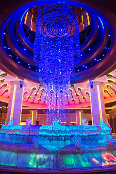 澳门威尼斯人酒店的现代喷泉