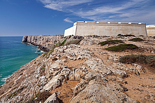 要塞,国家纪念建筑,悬崖,阿尔加维,葡萄牙