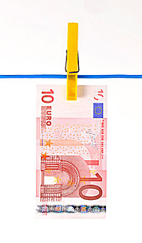 欧元,钞票,晾衣服,象征,图像,钱,洗烫,黑钱