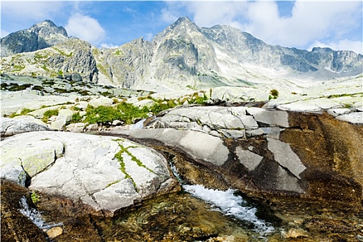 小,寒冷,山谷,高塔特拉,斯洛伐克