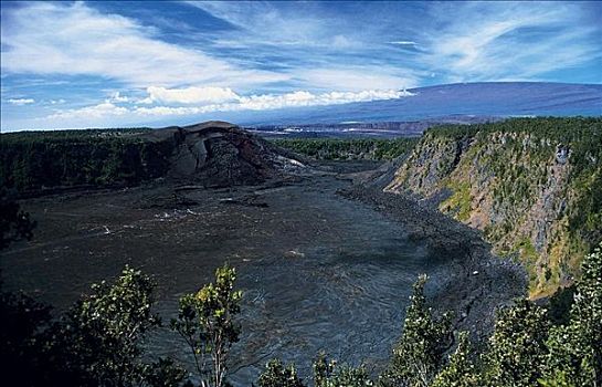 火山,火山口,夏威夷大岛,火山国家公园,夏威夷,美国,北美