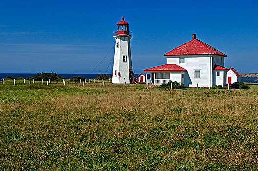 灯塔,帽,马格达伦群岛,魁北克,加拿大,北美