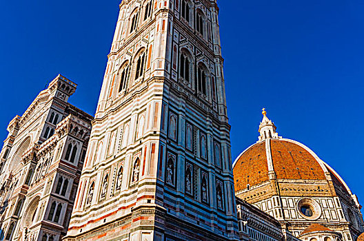 户外,大教堂,圣母百花大教堂,钟楼,世界遗产,佛罗伦萨,托斯卡纳,意大利