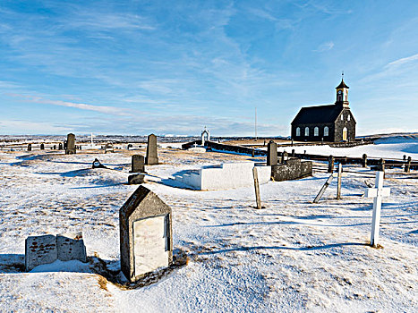教堂,雷克雅奈斯,半岛,冬天,大幅,尺寸