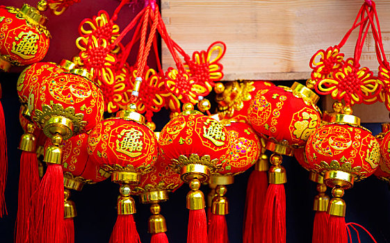 中国春节传统的饰品,灯笼造型春节挂饰