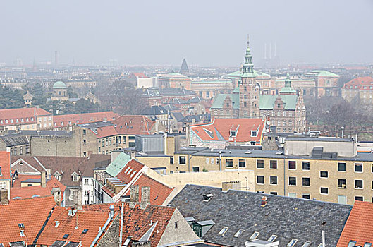 哥本哈根,雾状,白天