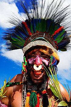 高地,部落,礼物,唱歌,戈罗卡,巴布亚新几内亚,大洋洲