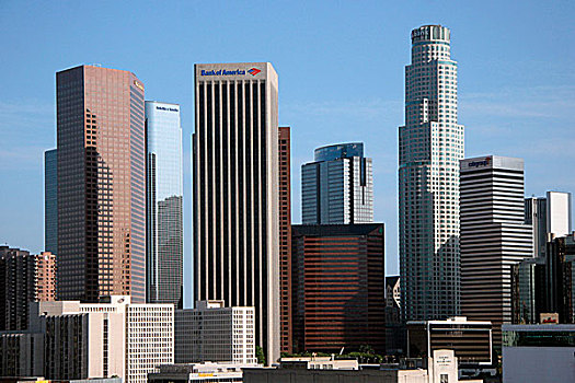 摩天大楼,上升,洛杉矶,加利福尼亚,天际线
