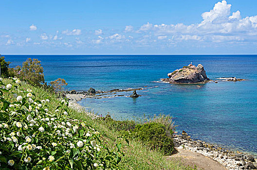 海滩,半岛,靠近,南方,塞浦路斯