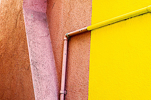 色彩,墙壁,布拉诺岛,意大利,欧洲
