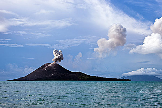 阿纳喀拉喀托,喷发,五月,2009年,国家公园,海峡,印度尼西亚