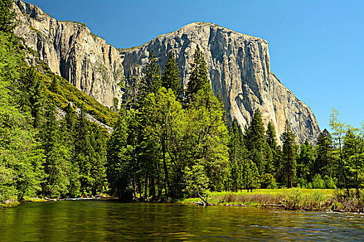 优胜美地,山谷,地面,默塞德河,优胜美地国家公园,加利福尼亚,美国