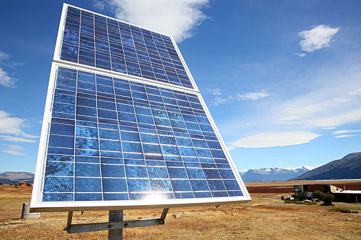 太阳能电池板,巴塔戈尼亚,草原