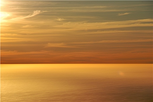 日落,上方,海洋,南非