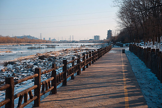 北京市门头沟区永定河冬日风光