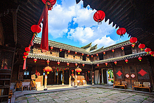 凝香居,古建筑,老房子,院落,灯笼