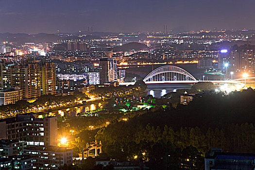 江门,城市,夜景