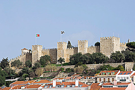 城堡,城市,里斯本,葡萄牙