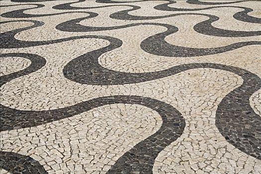铺路石,图案,马德拉岛,葡萄牙