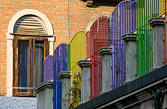 意大利,威尼斯,窗户,栅栏