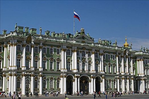 俄罗斯,圣彼得堡,正门入口,圣徒,艾尔米塔什博物馆,冬宫