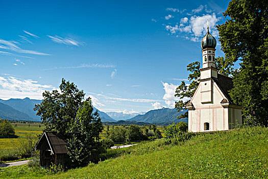 教堂,圣乔治,荒野,上巴伐利亚,巴伐利亚,德国,欧洲