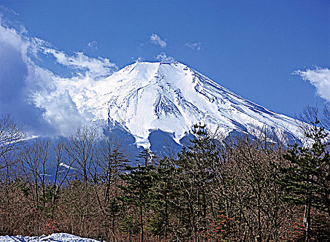 山,富士山,山梨县,日本