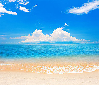 海滩,苏梅岛,热带,海洋