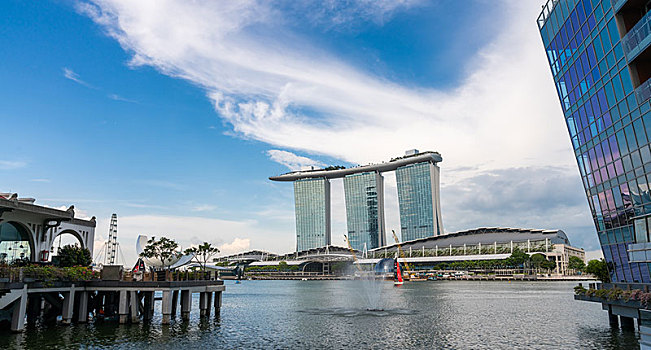 新加坡滨海湾风光