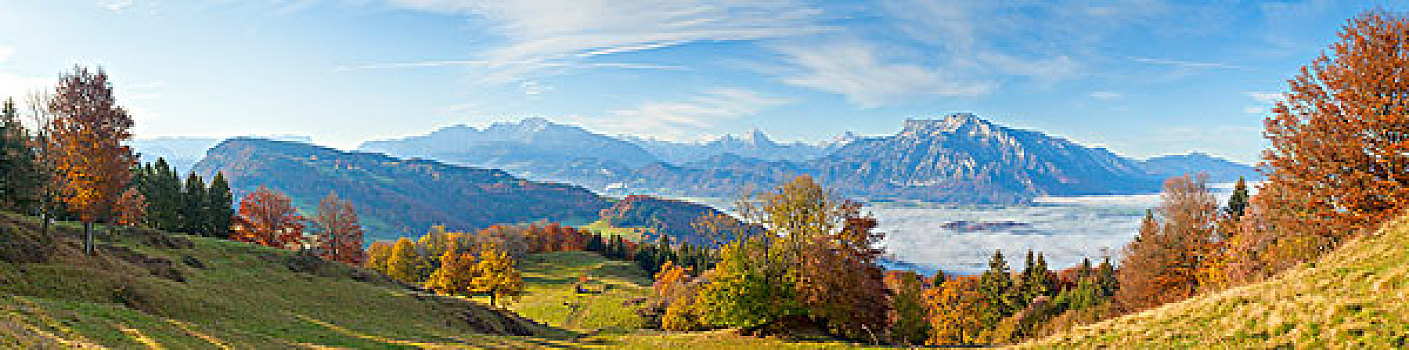 俯视,萨尔札赫河谷,贝希特斯加登阿尔卑斯山,瓦茨曼山,萨尔茨堡,奥地利,欧洲