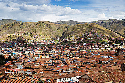 屋顶,库斯科市,秘鲁