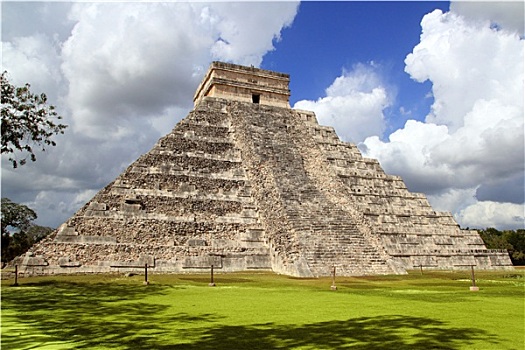 古老,奇琴伊察,玛雅,金字塔,庙宇,墨西哥
