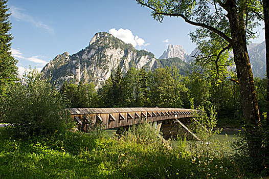 恩斯,桥,国家公园,靠近,施蒂里亚,奥地利,欧洲