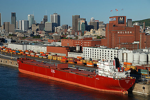 船,货箱,老,港口,蒙特利尔,魁北克省,加拿大,北美