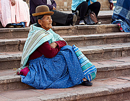 普诺,秘鲁,地方特色,女人,看,传统服饰,狂欢,庆贺,广场,阿玛斯,提提卡卡湖