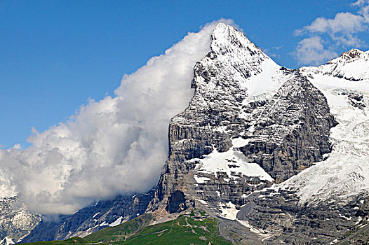 云,北方,墙壁,山,艾格尔峰,伯尔尼州,瑞士,欧洲