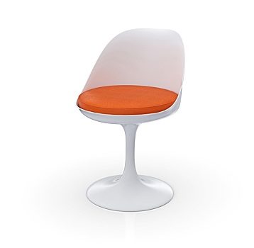 复古,设计,椅子,橙色