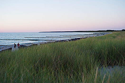 浪花,海滩,阿伦斯霍普,波罗的海